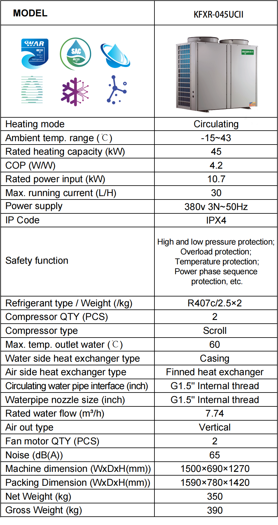 Commercial Hot Water Heat Pump Manufacturer